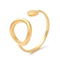 304 Stainless Steel Hollow Ring Open Cuff Rings for Women