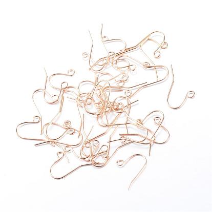 Crochets de boucles d'oreilles en fer, fil d'oreille, avec boucle horizontale