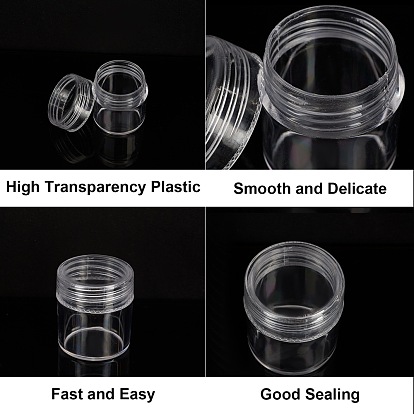 DIY Plastic Bead Containers Kit, with Iron Tweezers, Tray Plate and Label Paster