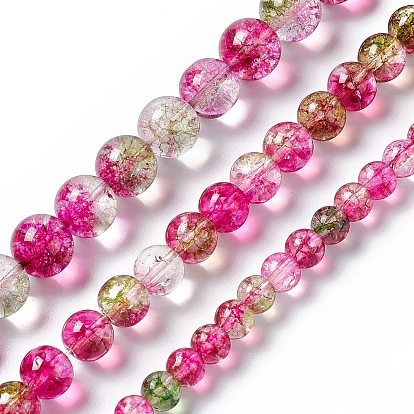 K9 Glass Imitation Cherry Quartz Beads Strand, Round