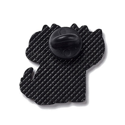 Pin de esmalte de perro con cabeza de dibujos animados, electroforesis negro aleación lindo animal broche para mochila tela