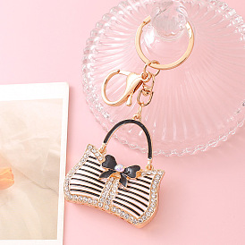 Porte-clés chic avec breloque de sac à nœud papillon pour accessoires et cadeaux à la mode