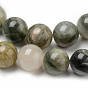 Natural Green Rutilated Quartz Beads Strands, Round