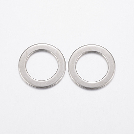 304 Stainless Steel Linking Rings, Flat Round