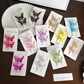 2шт. смоляные заколки-коготки для волос, аксессуары для волос для женщин и девочек, бабочка