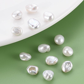 Perles de perles keshi naturelles, perle de culture d'eau douce, pas de trous / non percés, riz