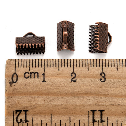 Extremos engarzados de cinta de hierro mixto, 7x10 mm, agujero: 2 mm, Sobre 570 unidades / 200 g