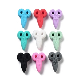 Food Grade Silicone Focal Beads, Silicone Teething Beads, Scissor