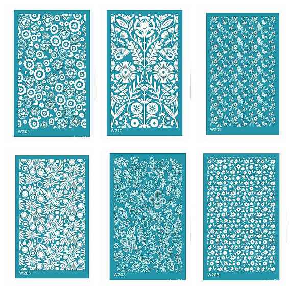 Polyester Silk Screen Printing Stencil, Reusable Polymer Clay Silkscreen Tool, for DIY Polymer Clay Earrings Making