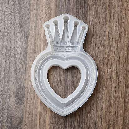 Crown Theme DIY Photo Frame Silicone Molds, for UV Resin, Epoxy Resin Craft Making