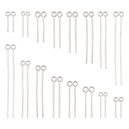 395Pcs 8 Style 304 Stainless Steel Eye Pins