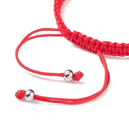 Bracelet de perles tressées en résine mauvais œil, bracelet réglable rouge pour enfant