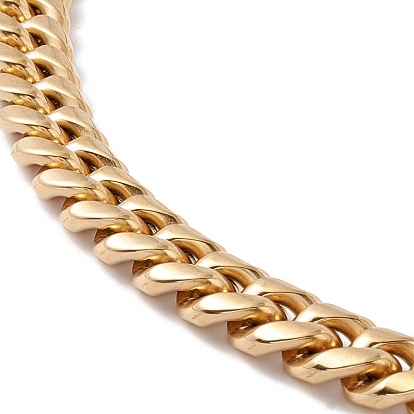 304 collar de cadenas curvas de acero inoxidable con calavera de diamantes de imitación para hombres y mujeres