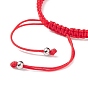 Bracelet de perles tressées en résine mauvais œil, bracelet réglable rouge pour enfant