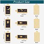 24Pcs 3 Style Rack Plating Golden Alloy Enamel Pendants, Cadmium Free & Lead Free, Rectangle with Sun & Star & Moon