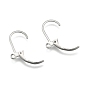 304 Stainless Steel Leverback Earring Findings, with Loop