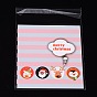 Rectangle OPP Cellophane Bags for Christmas, with Cartoon Pattern, 14x9.9cm, Bilateral Thickness: 0.07mm, about 95~100pcs/bag
