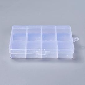 Plastic Bead Storage Containers, 12 Compartments, Rectangle