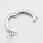925 Sterling Silver Twister Clasps, Oval