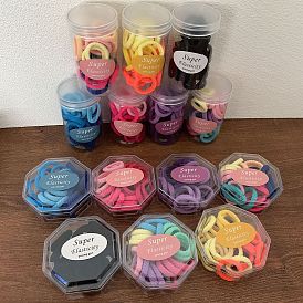 Candy Rainbow Hair Tie Set - Cute, Versatile, Girl's Hair Accessories.