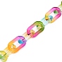 Двухцветные прозрачные акриловые кабельные цепи ручной работы, цепи с быстрыми ссылками, несварные