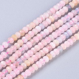 Chapelets de perles morganite naturelles  , rondelle, facette