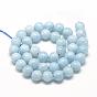 Natural Aquamarine Beads Strands, Round