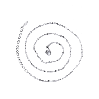 304 collier de chaînes plaquées en acier inoxydable pour hommes femmes