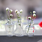 Botellas de jarrón de vidrio en miniatura transparentes, accesorios de casa de muñecas micro jardín paisajístico, accesorios de fotografía decoraciones