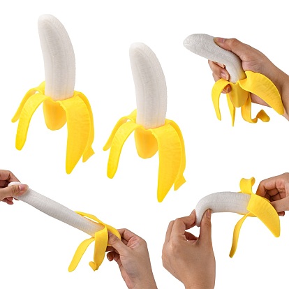 Jouet anti-stress banane pelée tpr, jouet sensoriel amusant, pour le soulagement de l'anxiété liée au stress