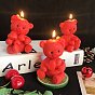 Медведь ко Дню святого Валентина с ароматическими свечами в форме сердца, пищевые силиконовые формы, формы для изготовления свечей, форма для ароматерапевтической свечи