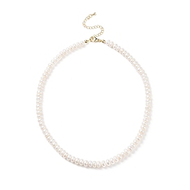 Collier de perles naturelles avec fermoir en laiton pour femme