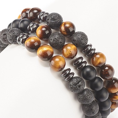 3 шт. 3 комплект браслетов из натуральных и синтетических смешанных драгоценных камней в стиле стрейч, украшения из драгоценных камней с эфирными маслами для женщин