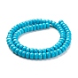 Perles de turquoise synthétiques, teint, rondelle