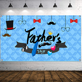 Father's Day Party Polyester Banner Decoration, Photography Backdrops, Rectangle