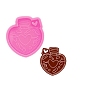 Heart Perfume Bottle Pendant Silicone Molds, Resin Casting Molds, for UV Resin & Epoxy Resin Jewelry Making