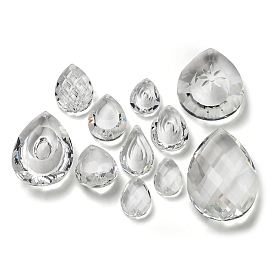 Pendentifs en verre transparent, facette, larme, pour pendentifs suspendus en cristal lustre
