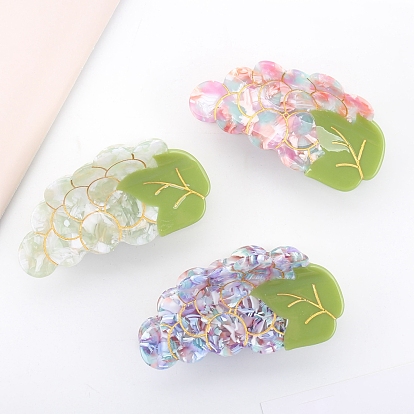 Cute Grape Cellulose Acetate Large Claw Hair Clips, Hair Accessories for Girls Women