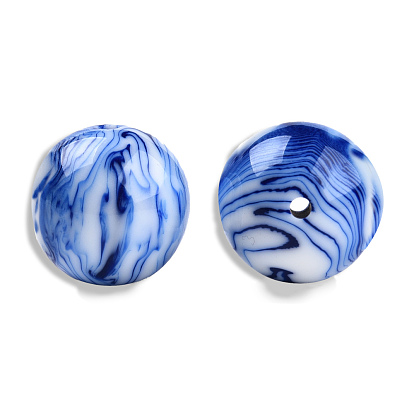 Resin Beads, Imitation Gemstone, Round