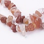 Brins de perles de pierre de cornaline naturelle, puce, 4~10x4~6x2~4mm, Trou: 1mm, Environ 210 pcs/chapelet, 35.4 pouce