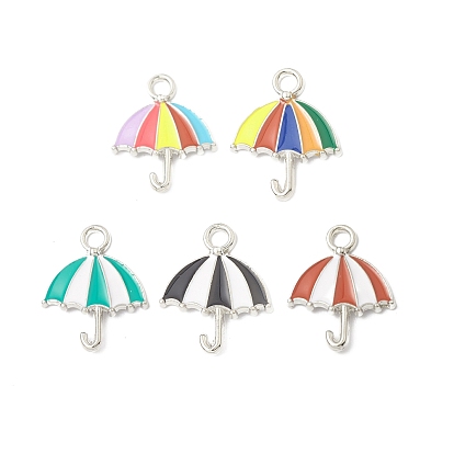 Alloy Enamel Pendants, Umbrella Charm