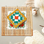 Planche de blocage carrée en bois au crochet, tapis de tricot créatif bricolage avec des trous, planche à tisser