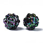 Chunky Resin Rhinestone Bubblegum Ball Beads, Round