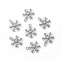 Tibetan Style Alloy Pendants, Lead Free & Cadmium Free, Snowflake, for Christmas, 21x16x2mm, Hole: 2mm