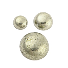 Natural Pyrite Cabochons, Half Round/Dome