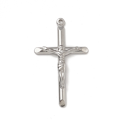 Pendentifs en acier inoxydable, breloque croix crucifix