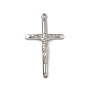 Pendentifs en acier inoxydable, breloque croix crucifix