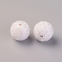 Perles en résine, avec strass cristal, style de nourriture de bonbons imitation, ronde