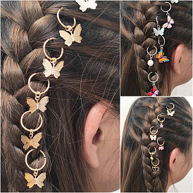 Accessoires de cheveux chics avec pendentif papillon tressé pour style urbain, bandeau et clip bricolage