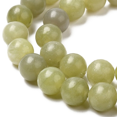 Chapelets de perles en jade naturel, ronde